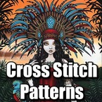 Tribal Dancer by Myka Jelina.  Cross Stitch Pattern